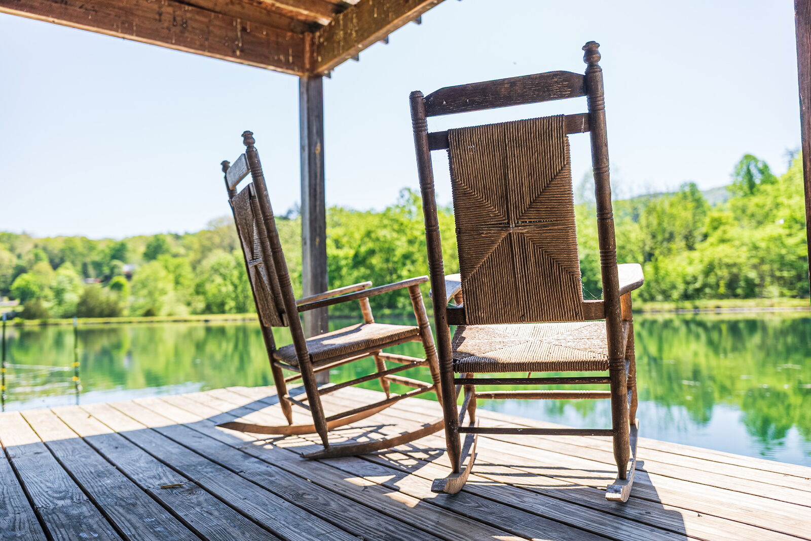 Rocking chairs on the dock